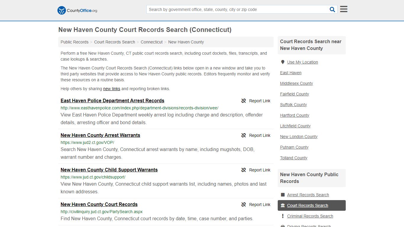 New Haven County Court Records Search (Connecticut)